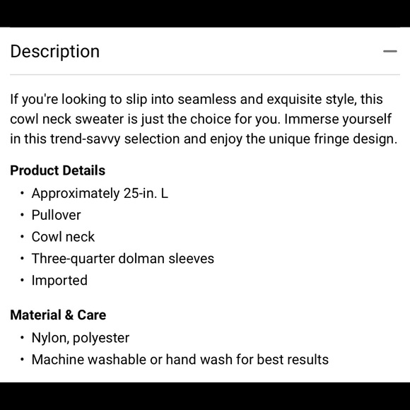 Nine West Jeans Cowl Neck Sweater XL - Picture 3 of 7